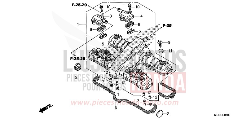 ZYLINDERKOPFDECKEL de CB1100 ABS GRAPHITE BLACK (NHB01) 2014